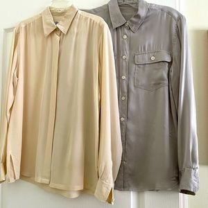 2 silk blouses
